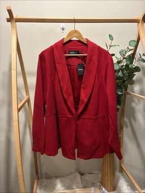 torrid Vibrant Red Shawl-Collar Blazer Jacket